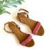 Nine West Shoes | Nine West Leather Red Beaded Flat Sandals | Color: Brown/Red | Size: 8