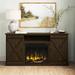 Lorraine TV Stand for TVs up to 70" w/ Electric Fireplace Included Wood in Brown Laurel Foundry Modern Farmhouse® | 31.88 H in | Wayfair