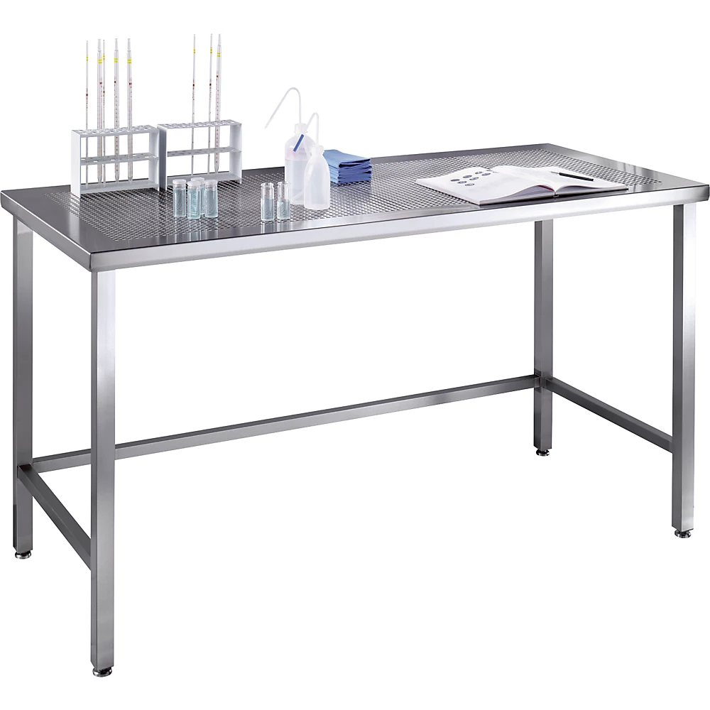 Table pour salle blanche en inox à plateau perforé - kaiserkraft