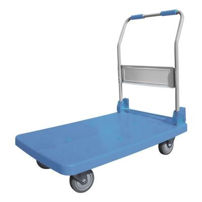 Plattformwagen 150 kg Traglast mit Schiebebügel blau, Viso, 72x82.5x49 cm