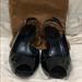 Gucci Shoes | Gucci Black Patent Leather Slingback Wedges Sz 7.5 | Color: Black | Size: 7.5