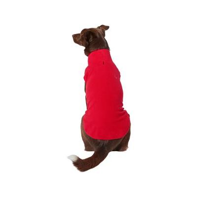 Frisco Ultra lightweight Basic Dog & Cat Fleece Vest, Red, Large