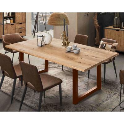 SIT Tops & Tables »Nebraska« Esstisch Wildeiche 200x100 cm / Eisen antikbraun Image