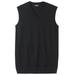 Men's Big & Tall Lightweight V-Neck Sweater Vest by KingSize in Black (Size XL)