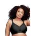 Plus Size Women's Full Figure Plus Size Magiclift Seamless T-Shirt Bra Wirefree #1080 Bra by Glamorise in Black (Size 46 C)