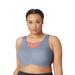 Plus Size Women's Full Figure Plus Size No-Bounce Camisole Elite Sports Bra Wirefree #1067 Bra by Glamorise in Gray Coral (Size 50 G)