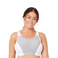 Plus Size Women's Custom Control Sport Bra by Glamorise in White Grey (Size 46 C)