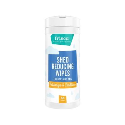 Frisco Shed Reducing Waterless Grooming Wipes for Dogs & Cats, 50 count