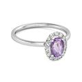 Floating Halo Ring 925 Sterling Silver 1.50 Ctw Amethyst Gemstone Wedding Ring (W)