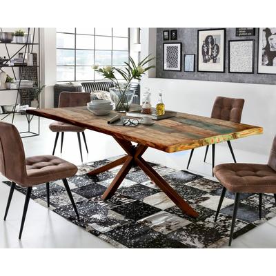 SIT Tops & Tables »Sydney« Esstisch Massivholz Retro 220x100 cm / Eisen antikschwarz Image