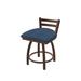 Holland Bar Stool Jackie 18" Tall Metal Vanity Stool Faux Leather/Upholstered/Leather/Metal in Gray/Blue/Black | 31 H x 17 W x 17 D in | Wayfair