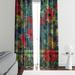 Folk N Funky Bohemian Abstract Poppy Window Floral Semi-Sheer Curtain Panels Polyester | 61 H in | Wayfair WC010-2061