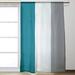 ArtVerse Charlotte Basketball Striped Blackout Rod Pocket Single Curtain Panel Polyester in Gray/Green/Blue | 87 H in | Wayfair NBS029-SOCB58