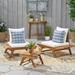 AllModern Cason 3 Piece Seating Group w/ Cushions Wood/Natural Hardwoods in Brown/White | Outdoor Furniture | Wayfair