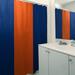 ArtVerse Single Shower Curtain Polyester in Orange/Red/Blue | 74 H x 71 W in | Wayfair MBS193-SCDGSC