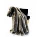 Plutus Brands Plutus Gray Two Tone Feather Faux Fur Luxury Throw Blanket Faux Fur | 110 W in | Wayfair PBDT1611-96x110T