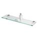 Latitude Run® Ayimna Rectangle Glass Wall Shelf Glass in Black | 0.38 H x 18 W x 4.75 D in | Wayfair 68CD6B8138B946A9B4679341D74F82EE