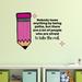 Zoomie Kids Polite Pencil School Classroom Cartoon Quotes Wall Decal Vinyl in Pink | 10 H x 10 W in | Wayfair 2163E22FE868422581099475812CBB8A