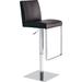 AllModern Lira Adjustable Height Bar Stool Leather in Brown | 15.8 W x 19.8 D in | Wayfair 46CFEE155E1E4ACB9077C6B198B3FE89