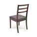 Red Barrel Studio® Acquanette Ladder Back Side Chair in Wood/Upholstered/Fabric in Brown | 36 H x 18 W x 20 D in | Wayfair