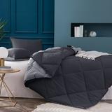 George Oliver Lizette Microfiber Reversible 2 Piece Comforter Set Polyester/Polyfill/Microfiber in Gray | King Comforter + 2 Shams | Wayfair