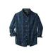 Men's Big & Tall Wrinkle-Free Plaid Shirt by KingSize in Tartan Plaid (Size 8XL)