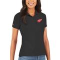 Women's Antigua Black Detroit Red Wings Legacy Pique Polo