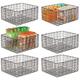 mDesign Set of 6 Wire Storage Basket — Wire Basket for Storing Items around the Home — Metal Basket for Kitchen, Bedroom, Bathroom and More — 30.5 cm x 30.5 cm x 15.2 cm — Bronze