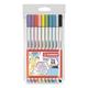 10er-Pack Faserschreiber »Pen 68 brush«, Premium-Filzstift mit flexibler Pinsels, Stabilo