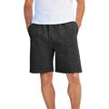 Men's Big & Tall Comfort Fleece Shorts by KingSize in Black White Marl (Size 5XL)