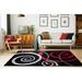 Red 97 x 0.28 in Area Rug - Wrought Studio™ Adonia Abstract Black/Area Rug Polypropylene | 97 W x 0.28 D in | Wayfair