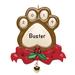 The Holiday Aisle® Dog Paw Print Hanging Figurine Ornament in Brown/Red | 3.75 H x 3.25 W x 0.5 D in | Wayfair A1B14D55685D4B829AFCB527980F6836