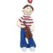 The Holiday Aisle® Violin Hanging Figurine Ornament Plastic in Blue/Brown | 4.5 H x 1.75 W x 0.5 D in | Wayfair A0DABE3C299F4911BA1E0F77EB195E97