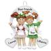 The Holiday Aisle® Friends Sisters Hanging Figurine Ornament Plastic in Brown/Green/White | 4.25 H x 4.25 W x 0.5 D in | Wayfair