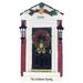 The Holiday Aisle® Brick Door Personalized Hanging Figurine Ornament in Black/White | 5 H x 3 W x 0.5 D in | Wayfair