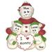 The Holiday Aisle® Mom w/ 2 Children Hanging Figurine Ornament Plastic in Green/Red | 3.75 H x 3 W x 0.5 D in | Wayfair