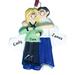 The Holiday Aisle® Pregnant Couple Blonde Shirt Hanging Figurine Ornament Plastic in Blue/Green | 4 H x 3.5 W x 0.5 D in | Wayfair