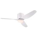 Westinghouse Lighting Carla 117 cm White Indoor Ceiling Fan with Light and Remote Control, Dimmable LED Light Fixture with Opal Frosted Glass