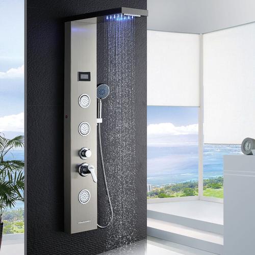 Duschpaneel-System Duschpaneel led lcd Duschset Edelstahl Duschpaneel Duschsystem mit Handbrause