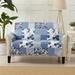 Winston Porter Printed Box Cushion Loveseat Slipcover in Blue | 1 H x 54 W x 75 D in | Wayfair 529A3910A1A54C9594F673A7F05E95E5