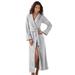 Plus Size Women's Microfleece Wrap Robe by Dreams & Co. in Heather Grey (Size 18/20)