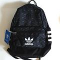 Adidas Bags | Adidas Originals Backpack Monogram Logo Trefoil Logo Black | Color: Black | Size: Os