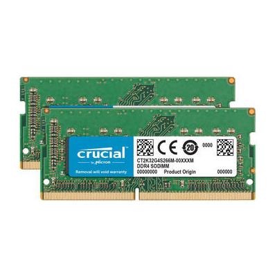 Crucial 64GB DDR4 2666 MHz SO-DIMM Memory Kit (2 x 32GB) CT2K32G4S266M
