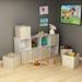 Rebrilliant Foldable Fabric Crate Set Cardboard/Paper in Brown | 12.5 H x 5.4 W x 10.6 D in | Wayfair A0463B5A22FC401F926270B4DF60838D