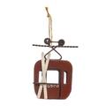 The Holiday Aisle® Cable Car Hanging Figurine Ornament Metal in Red | 4.25 H x 3 W x 1.75 D in | Wayfair 952F6D673ADD4697940D655CDB0A1FD8