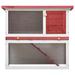 Tucker Murphy Pet™ Rabbit Hutch Bunny Cage House w/ Pull Out Tray Ramp Solid Pine Wood (common for Rabbit Hutches) in Red | Wayfair