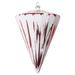 Vickerman 658932 - 6" Red Brushed Cone Christmas Christmas Tree Ornament (4 Pack) (MT202603)