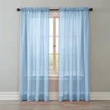 Wide Width BH Studio Crushed Voile Rod-Pocket Panel by BH Studio in Powder Blue (Size 51" W 72" L) Window Curtain