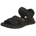 ECCO Damen Exowrap Flat Sandal, Schwarz(Black/Black), 35 EU