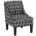 Slipper Chair - Alcott Hill® Mckamey 24Cm Wide Slipper Chair Wood/Fabric in White/Black | 34 H x 24 W x 29 D in | Wayfair ALTH7610 47127617